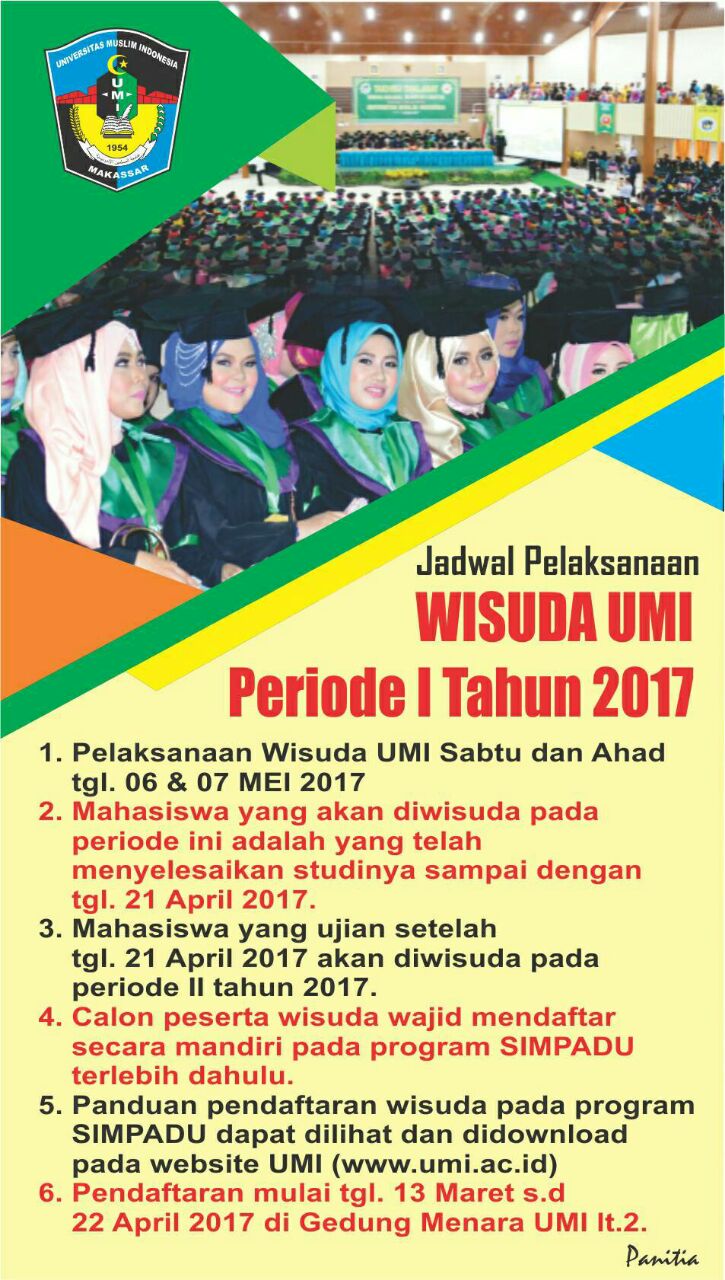 Alur Pendaftar Wisuda Periode 1 Tahun 2017